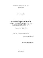 Cấu trúc, tính chất và quy trình công nghệ chế tạo nam châm thiêu kết nd fe b (KLTN k41) 