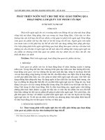 Phát triển ngôn ngữ cho trẻ mẫu giáo thông qua hoạt động làm quen tác phẩm văn học