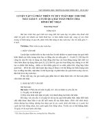 Luyện tập và phát triển tư duy toán học cho trẻ mẫu giáo 5-6 tuổi qua bài toán phân chia hình chữ nhật