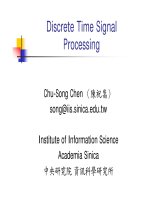 Lecture 1: Discrete Time Signal Processing