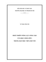 PHÁT TRIỂN NĂNG LỰC SÁNG TẠO CỦA HỌC SINH LỚP 3 TRONG DẠY HỌC TẬP LÀM VĂN