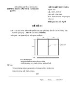 Đề thi kết thúc môn Thực hành hàn hồ quang tay nâng cao (Mã đề 01)