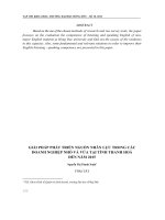 Giải pháp phát triển nguồn nhân lực trong các doanh nghiệp nhỏ và vừa tại tỉnh Thanh Hóa đến năm 2015