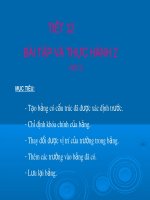 Bài giảng Tin học 12 - Tiết 12: Bài tập và thực hành 2