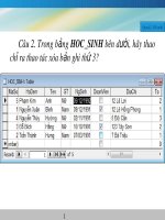 Bài giảng Tin học 12 - Bài tập và thực hành 3: Thao tác trên bảng