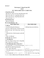 Giáo án lớp 2 tuần 27 năm học 2018 – 2019