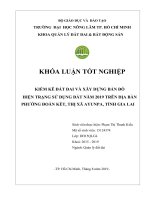 Khóa luận  kiểm kê đất đai và xây dựng bản đồ hiện trạng sử dụng đất năm 2019 phường đoàn kết, thị xã ayunpa, gia lai