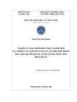 luận văn thạc sĩ nghiên cứu đặc điểm hình thái và sinh thái của nhông cát leiolepis guttata (cuvier, 1829) trong điều kiện bán hoang dã tại huyện bắc bình, tỉnh bình thuận 