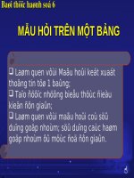 Bài giảng Tin học 12 - Bài thực hành số 6: Mẫu hỏi trên một bảng