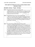 TỔNG HỢP NGỮ PHÁP, KỸ NĂNG LÀM BÀI TRONG PHẦN READING TOEIC