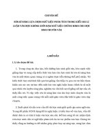 chuyên đề rèn kĩ năng lựa chọn ngữ liệu phân tích trong kiểu bài lí luận văn học không giới hạn ngữ liệu chứng minh cho học sinh chuyên văn 