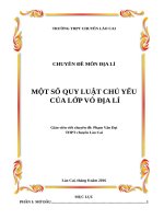 chuyên đề một số quy luật của lớp vỏ địa lí 