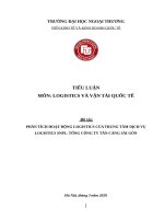 Hoạt động logistics của Công ty Tân cảng Sài Gòn