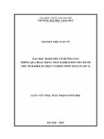 Dạy học khám phá có hướng dẫn thông qua hoạt động trải nghiệm đối với chủ đề thể tích khối đa diện và khối tròn xoay ở lớp 12 