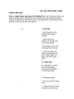 TÀI LIỆU ÔN THI THPT QUỐC GIA NGHỊ LUẬN VĂN HỌC (CÓ ĐÁP ÁN)