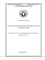 Dạy học đại số 8 theo hướng phát triển năng lực giải quyết vấn đề (luận văn thạc sĩ) 
