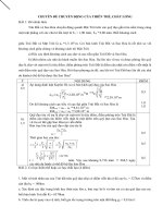 Chuyên đề tập hợp tương đối nhiều bài tập chuyển động của hành tinh vệ tinh và chất lỏng trong đề thi hsg duyên hải 