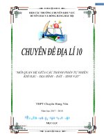 chuyên đề mối quan hệ giữa các thành phần tự nhiên khí hậu – địa hình – đất – sinh vật 