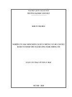 Nghiên cứu đặc điểm nhân cách và những vấn đề cảm xúc hành vi ở sinh viên ngành công nghệ thông tin 