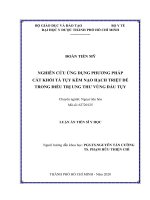 nghiên cứu ứng dụng phương pháp cắt khối tá tụy kèm nạo hạch triệt để trong điều trị ung thư vùng đầu tụy 