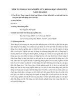 Bài tóm tắt báo cáo nghiên cứu khoa học sinh viên với đề tài:Thực trạng tổ chức hoạt động và thực hiện dịch vụ môi giới tại các sàn giao dịch bất động sản ở Hà Nội