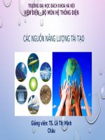 Ôn thi các nguồn năng lượng tái tạo