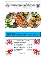 Báo cáo thực tập công nghệ chế biến thịt và thủy hải sản HCMUTE