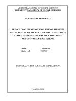 Năng lực tiếng pháp của học sinh trung học phổ thông dưới tác động của một số nhân tố xã hội nghiên cứu trường hợp trường chuyên hà nội amsterdam và trường chu văn an tt tiếng anh 