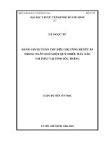 đánh giá sự tuân thủ điều trị tăng huyết áp trong ngăn ngừa đột quỳ thiếu máu não tái phát tại tỉnh sóc trăng 