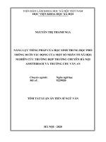 Năng lực tiếng pháp của học sinh trung học phổ thông dưới tác động của một số nhân tố xã hội nghiên cứu trường hợp trường chuyên hà nội amsterdam và trường chu văn an tt 