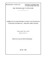 Nghiên cứu đa dạng hệ thực vật bậc cao có mạch tại vườn quốc gia phia oắc   phia đén, tỉnh cao bằng  tt 