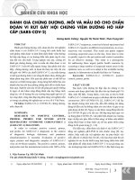 Đánh giá chứng dương, mồi và mẫu dò cho chẩn đoán vi rút gây hội chứng viêm đường hô hấp cấp (SARS-CoV-2)