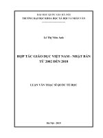 Hợp tác giáo dục việt nam nhật bản từ 2002 đến 2018 