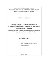 Second language learning motivation a case study of students with visual impairment at a university in hanoi 