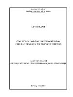 Ứng xử của cột ống thép nhồi bê tông chịu tác dụng của tải trọng và nhiệt độ 