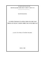 Vai trò lãnh đạo của đảng cộng sản việt nam trong xây dựng và hoàn thiện nhà nước hiện nay 
