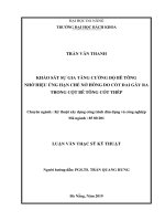 Khảo sát sự tăng cường độ bê tông nhờ hiệu ứng hạn chế nở hông do cốt đai gây ra trong cột bê tông cốt thép 