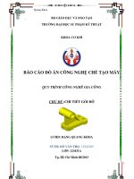 Đồ án công nghệ chế tạo máy gối đỡ ( Full bản vẽ 2D + thuyết minh)