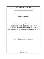 mặt trận tổ quốc việt nam thành phố hà nội trong công tác vận động các tôn giáo 