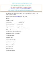 BỘ đề KIỂM TRA TIẾNG ANH lớp 2 cả năm mới NHẤT của bộ GD 