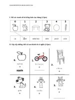 ÔN TIẾNG ANH lớp 1 hè 