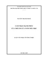 cảm nhận hạnh phúc của trẻ em lứa tuổi tiểu học 