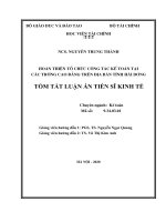 Hoàn thiện tổ chức công tác kế toán tại các trường cao đẳng trên địa bàn tỉnh hải dương 