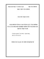 Giải pháp nâng cao năng lực tài chính của các doanh nghiệp niêm yết ngành xây dựng việt nam tt 