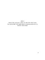 TÓM LƯỢC LỊCH SỬ Y HỌC CỔ TRUYỀN VIỆT NAM. TÁC DỤNG ĐIỀU TIẾT MIỄN DỊCH VÀ KHÁNG KHUẨN CỦA THUỐC THẢO MỘC