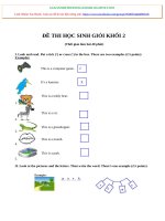 ĐỀ THI học SINH GIỎI TIẾNG ANH 2 