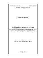 PHÂN TÍCH ĐỘNG LỰC HỌC HỆ LIÊN HỢP DẦM ĐÔI-DÂY-CỘT-THANH ĐÀN HỒI CHỊU TÁC DỤNG CỦA TẢI TRỌNG DI ĐỘNG VÀ LỰC KHÍ ĐỘNG. LUẬN ÁN TIẾN SĨ KỸ THUẬT