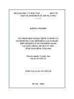 Xác định một số đặc điểm vi sinh của escherichia coli sinh beta lactamase phổ mở rộng ở người khỏe mạnh tại cộng đồng huyện vũ thư, tỉnh thái bình, năm 2016 tt 