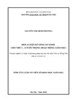 Rèn luyện kĩ năng so sánh cho trẻ 5 6 tuổi trong hoạt động giáo dục (tt) 