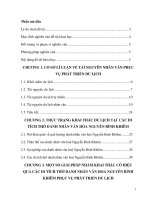Tìm hiểu các di tích thờ danh nhân văn hoá Nguyễn Bỉnh Khiêm ở huyện Vĩnh Bảo – Thành phố Hải Phòng  phục vụ phát triển du lịch